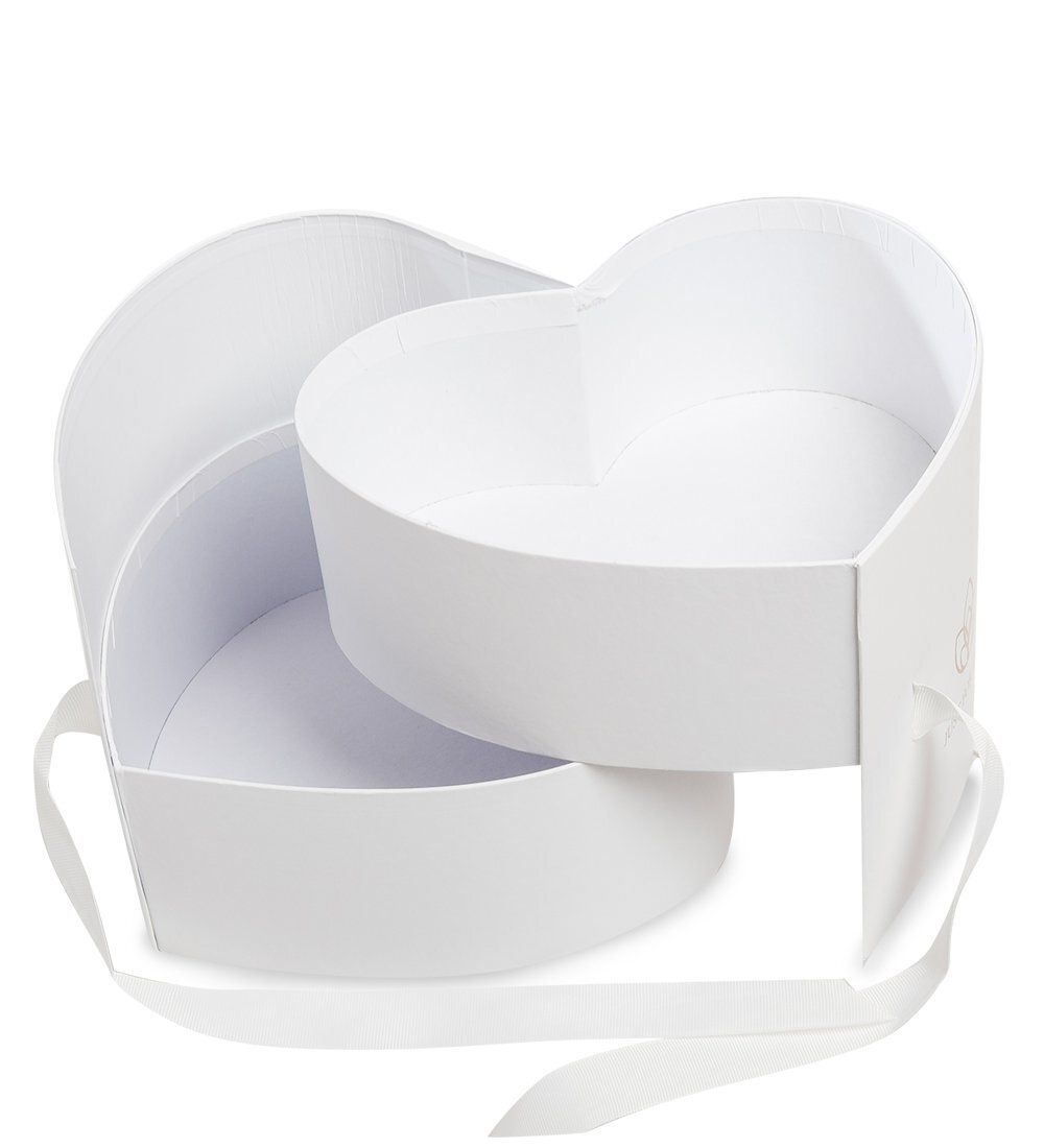 WG-96-B Коробка подарочная «Сердце» цв.белый