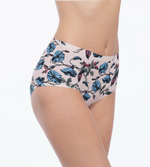 Высокие трусики Bluebell с принтом в виде колокольчиков (Размер: XL) (Цвет: телесный)