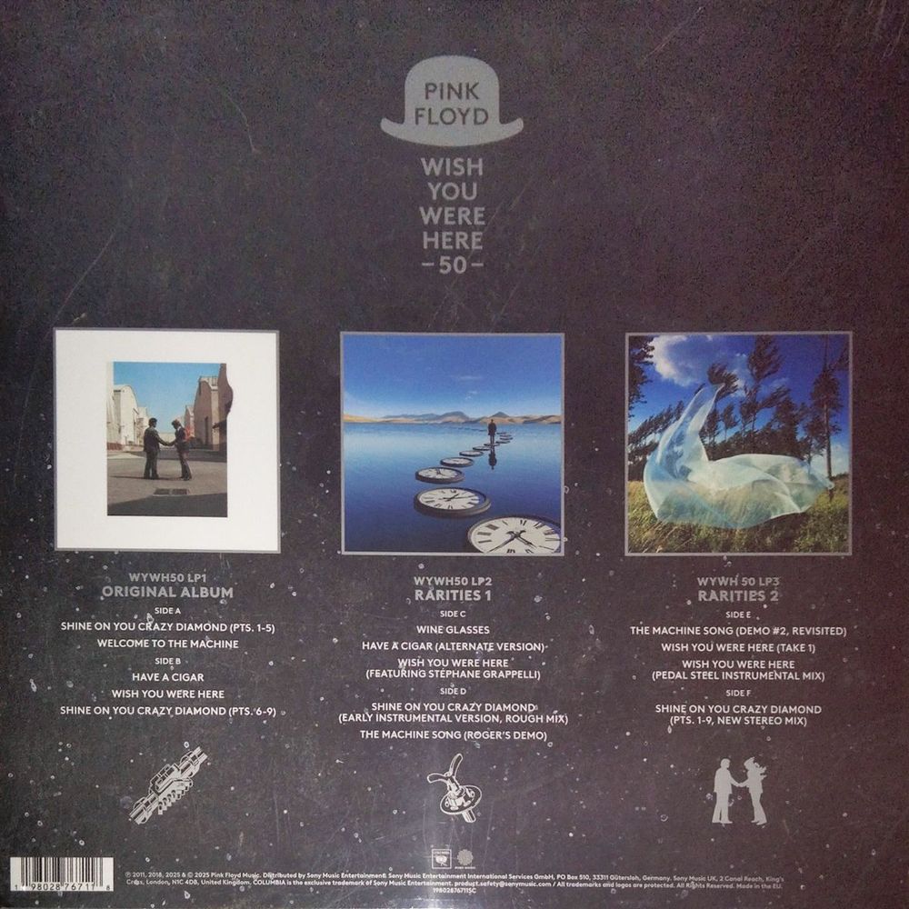 Pink Floyd. Wish You Were Here (BoxSet, 3 LP) 2025 Новая запечатанная виниловая пластинка (198028767118)