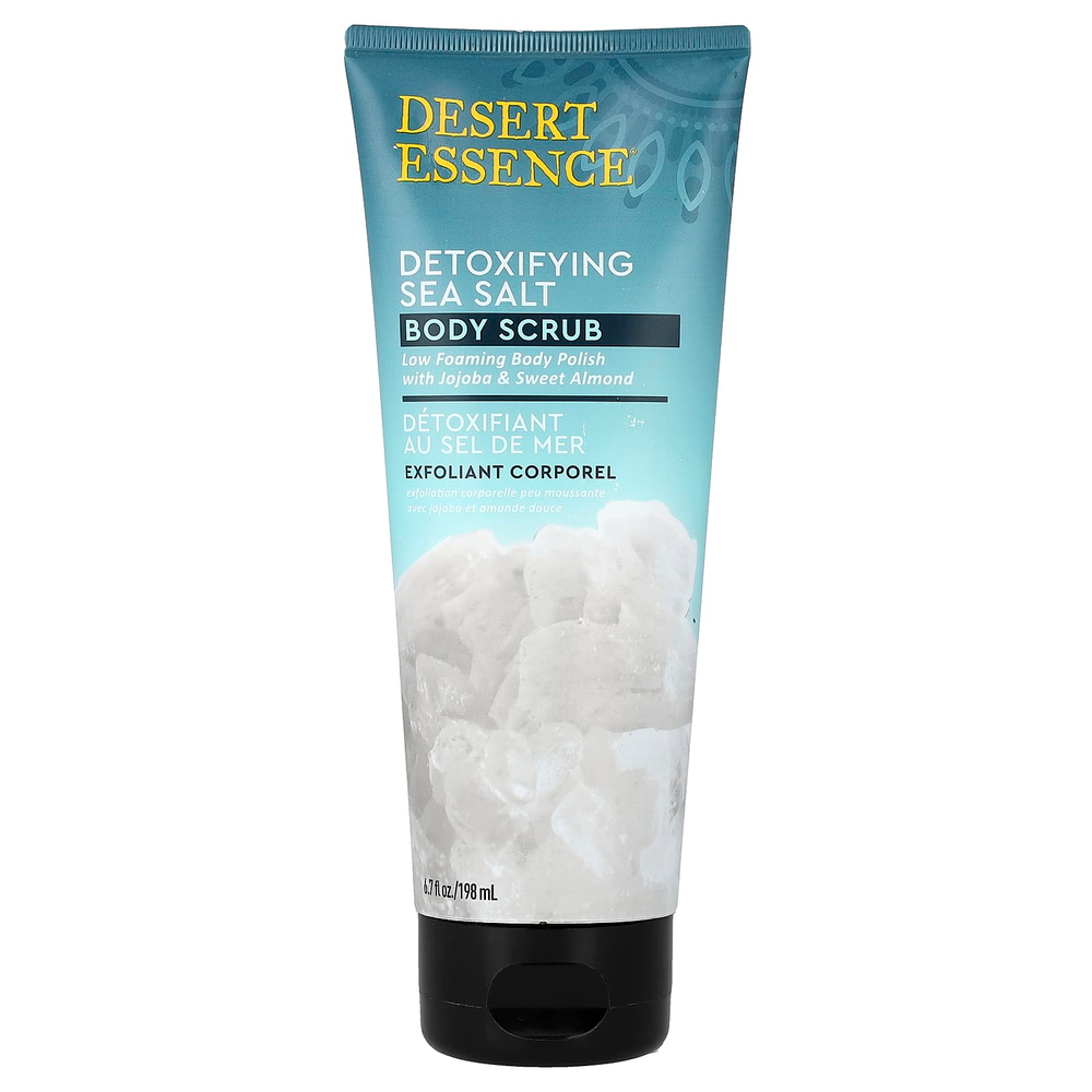 Desert Essence, Детоксифицирующий скраб для тела с морской солью, 198 мл (6,7 жидк. унц.)
