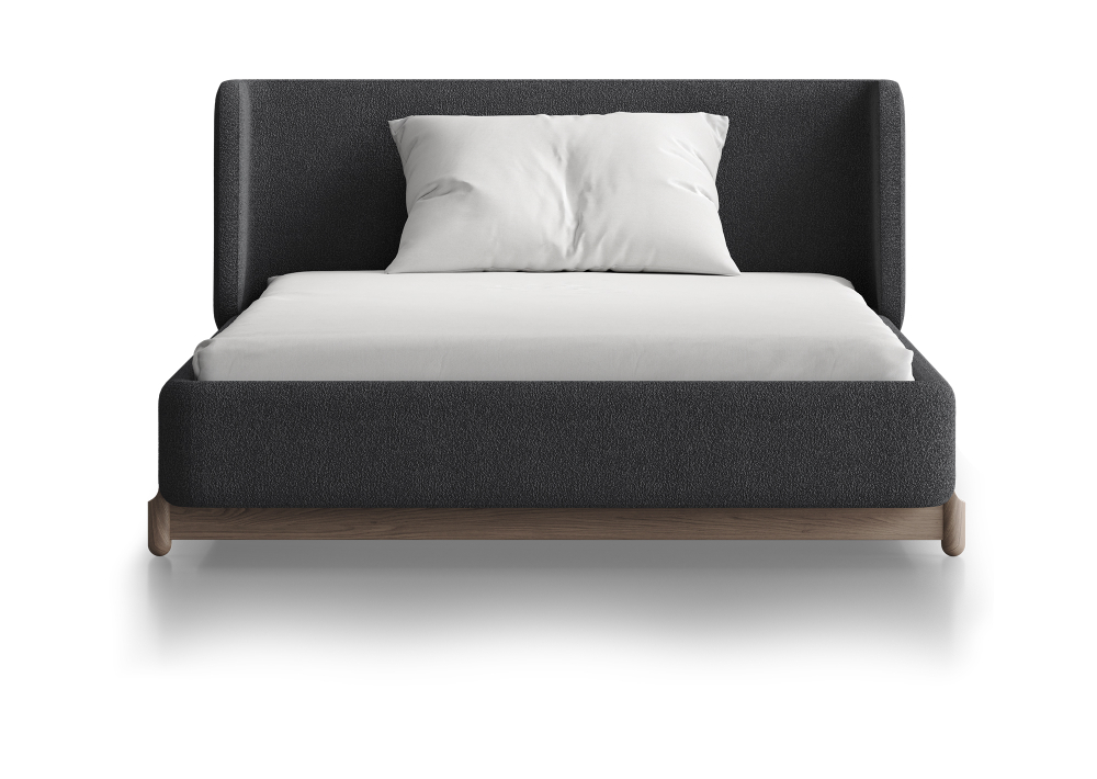 Кровать Basic спальное место 120*200 см (серый, букле)