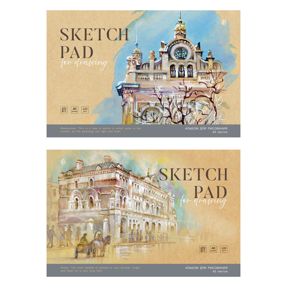 Альбом для рисования 40л., А4, на скрепке Greenwich Line "Art on paper", 120г/м2