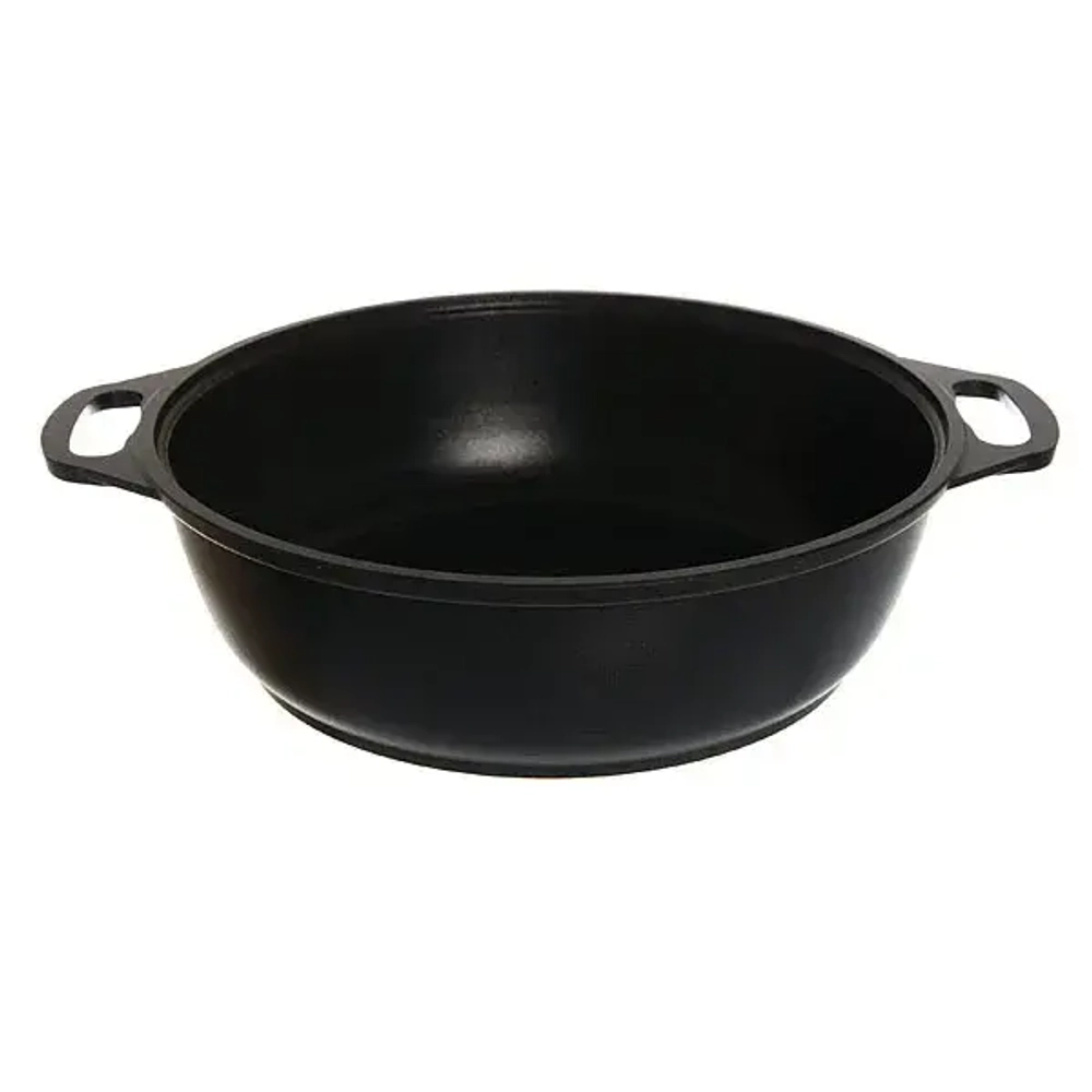 Кастрюля-жаровня 3л литой алюминий со стеклянной крышкой ж34а