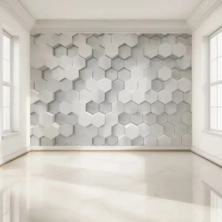 Фотообои флизелиновые 400x271, рисунок соты 3D, практичный