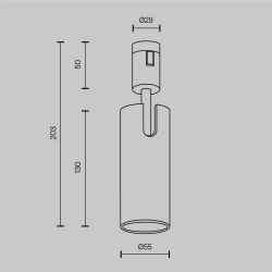Трековый магнитный светодиодный светильник Maytoni Flarity   TR144-1-12W3K-W-PT