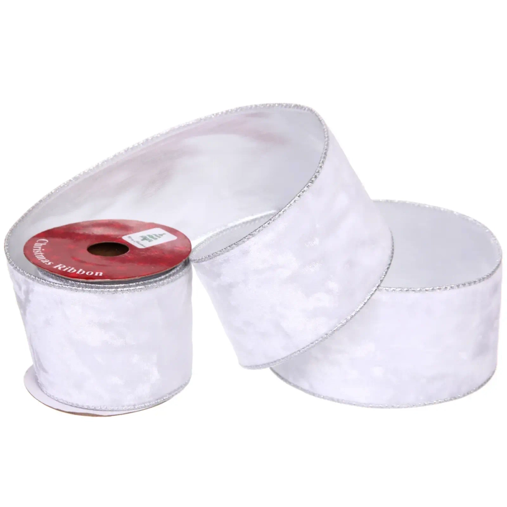 Лента для декорирования «Мгновение» 6,3 см, 2,7 м, Белый