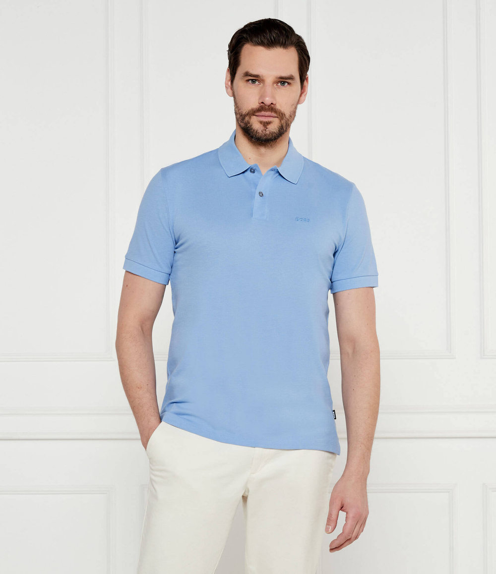 поло pallas BOSS BLACK - голубой(50468362)