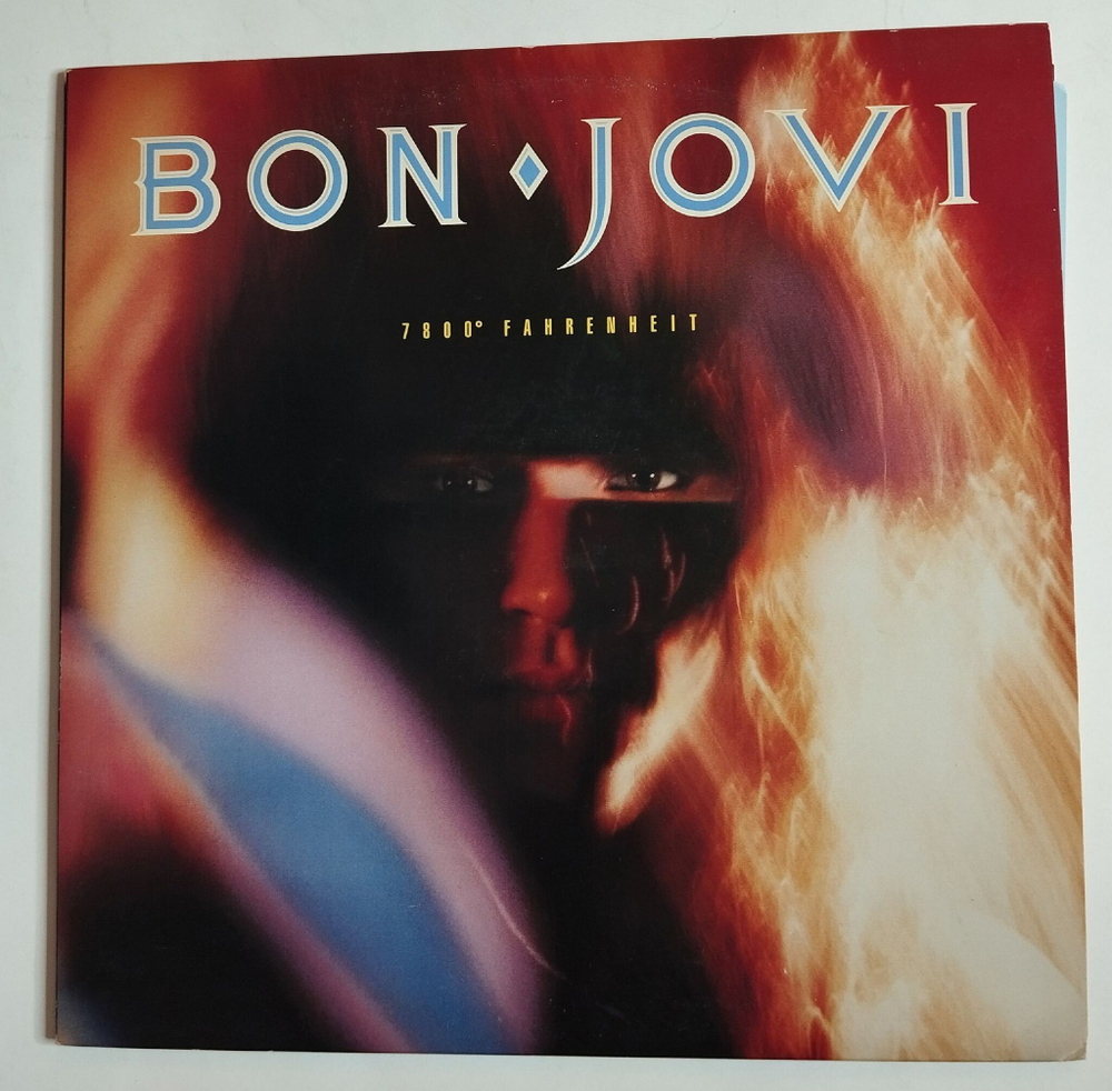 Винтажная виниловая пластинка LP Bon Jovi 7800 Fahrenheit (Japan 1985) (No Obi) (Poster)