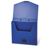 Папка-портфель пластиковая BRAUBERG "Energy" А4 (330х256х32 мм) без отделений синий (4 штуки в упаковке)