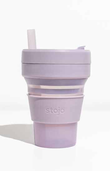 Стакан складной силиконовый Stojo Biggie Lilac Jelly, 16 oz / 470 мл