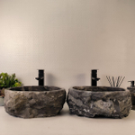 Раковина из мрамора ПАРА! Erozy Grey EM-65322 40*32*16 0882
