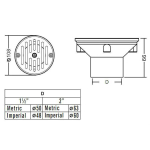 Форсунка донная AquaViva EM2825 бетон 50мм/2"