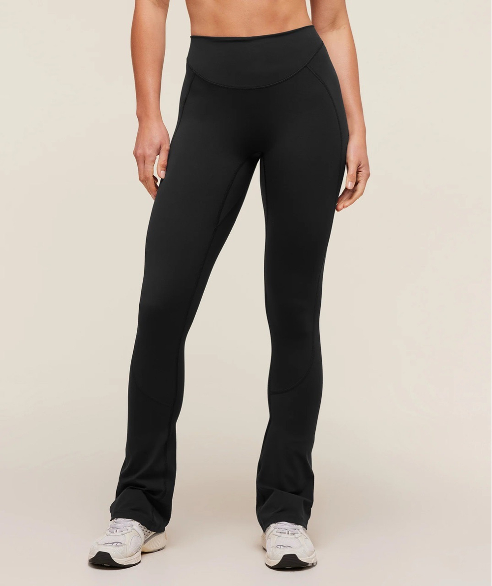 Леггинсы GYMSHARK Lifting Dipped Waistband Flared Leggings Black