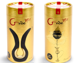 Чёрный сплит-вибратор Gvibe Mini Gold с покрытием золотом (Цвет: черный с золотистым)