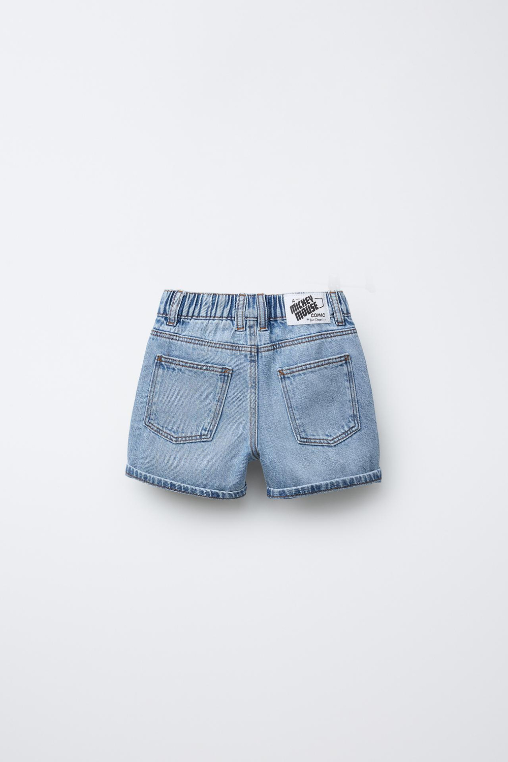 ZARA ДЖИНСОВЫЕ ШОРТЫ С ПРИНТОМ MICKEY MOUSE © DISNEY, ГОЛУБОЙ