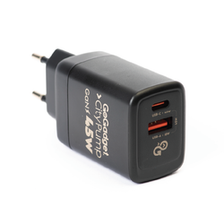 Сетевое зарядное устройство GoGadget CityPump 45W 1хUSB-C 1xUSB-A GaN
