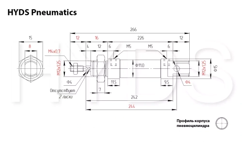 DSNU-10-180-P-A Пневмоцилиндр