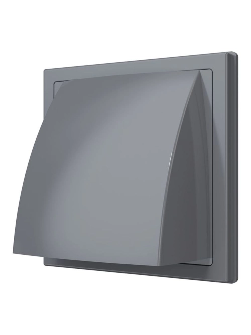 Стенной выход 150х150 с обр. клапаном с фланцем D100 1515K10ФВ сер