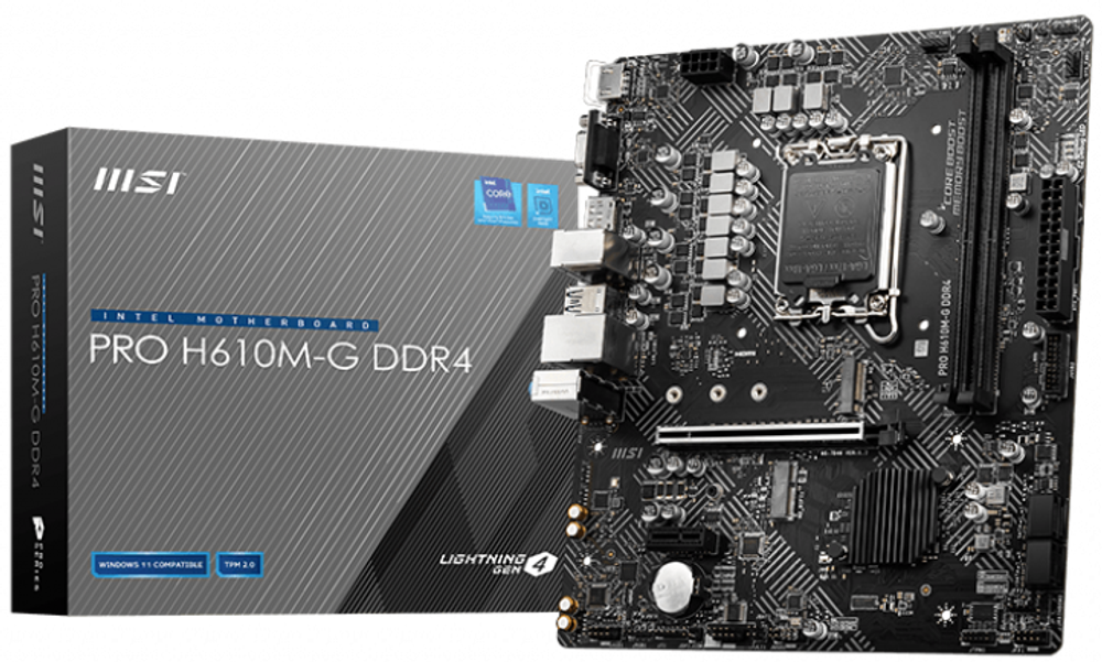 Материнская плата mATX MSI PRO H610M-G DDR4