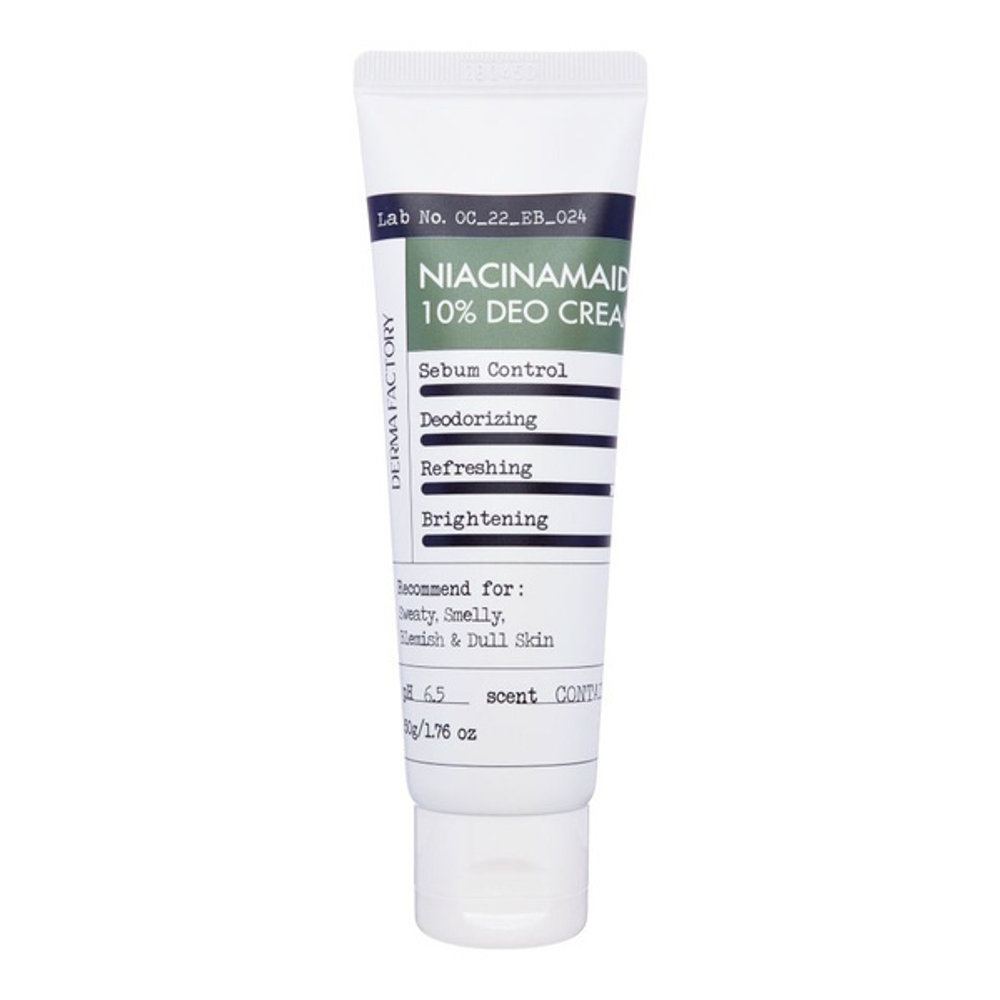 [Derma Factory] Niacinamide 10% Deo Cream - Крем-дезодорант с 10% ниацинамидом, 50 гр