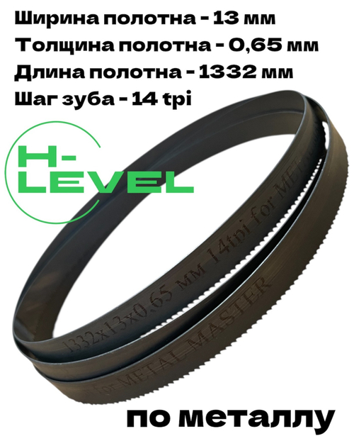 Полотно по металлу М42 1332х13х0,65 мм 14 tpi для METAL MASTER MDL-115, MDL-125