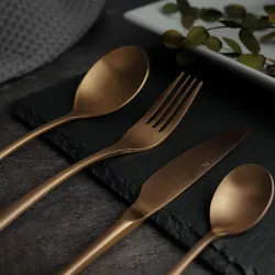 Ложка столовая 21 см матовая цвет светлая медь PVD Alessi-Copper P.L. [12]