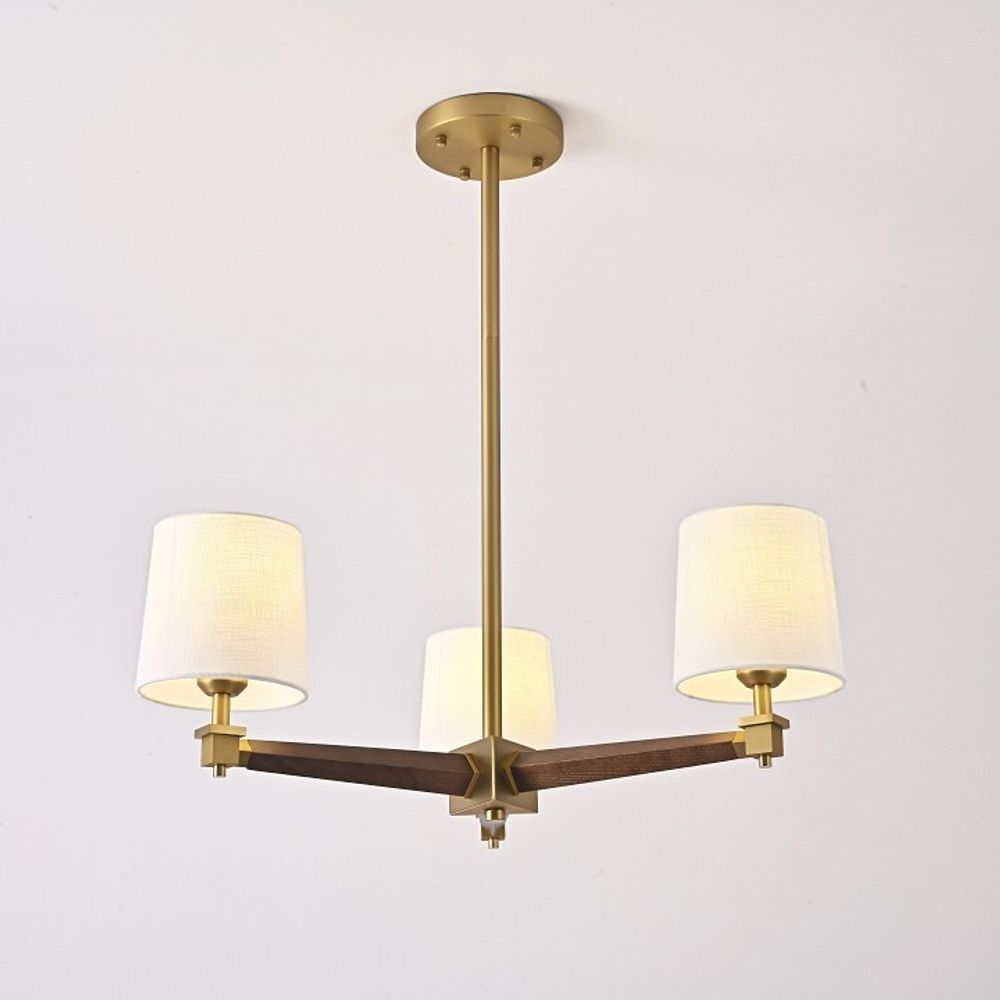 Люстра на штанге Imperiumloft Jorgenson White/Dark wood STAVRA01