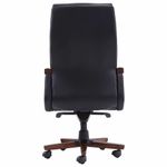 Кресло HAWASAN (ХАВАСАН) "Overlord EX-770", мультиблок, дерево, натуральная кожа, черное, 532934