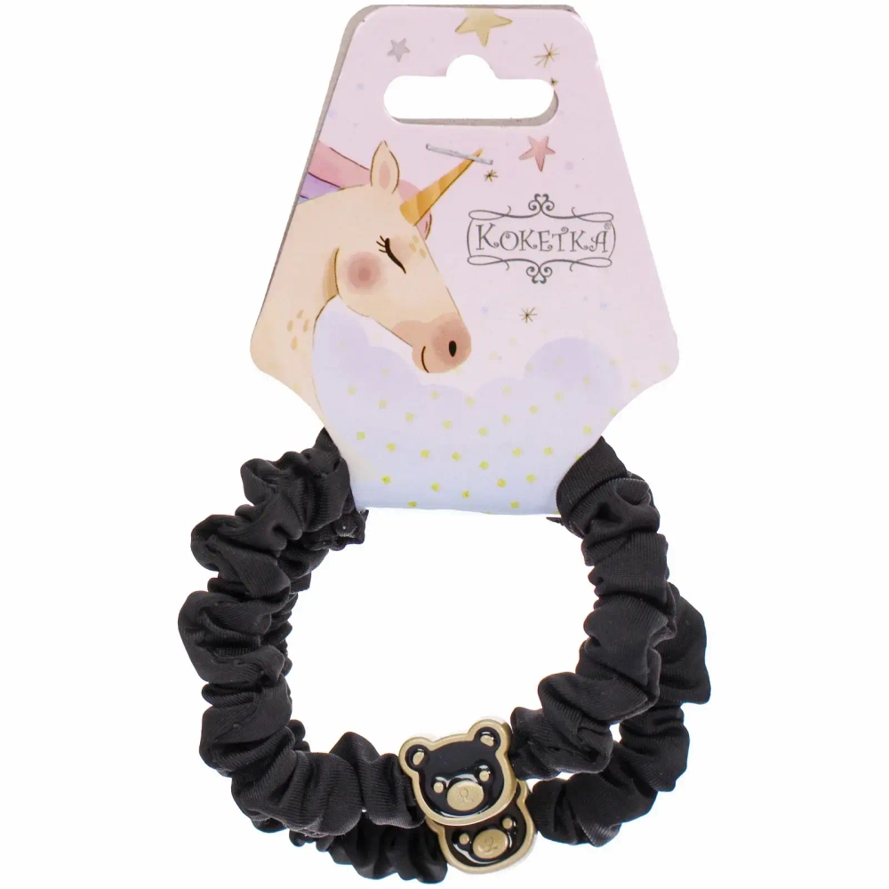 Резинки для волос 2шт «ЕЖЕВИКА», мишки, микс 5 цветов, d-5,5см (подвес Единорог)