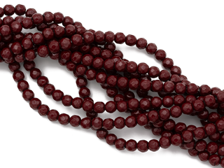 Нить бусин из гематита "Спелая вишня" 6мм, огранка