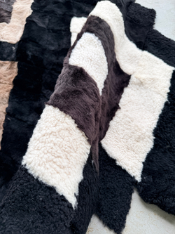Покрывало меховое ковер из шкуры овчины
