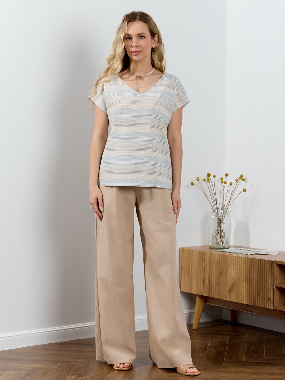 Блузка Эйра-4 Виотекс ЦВЕТНАЯ ПОЛОСА
