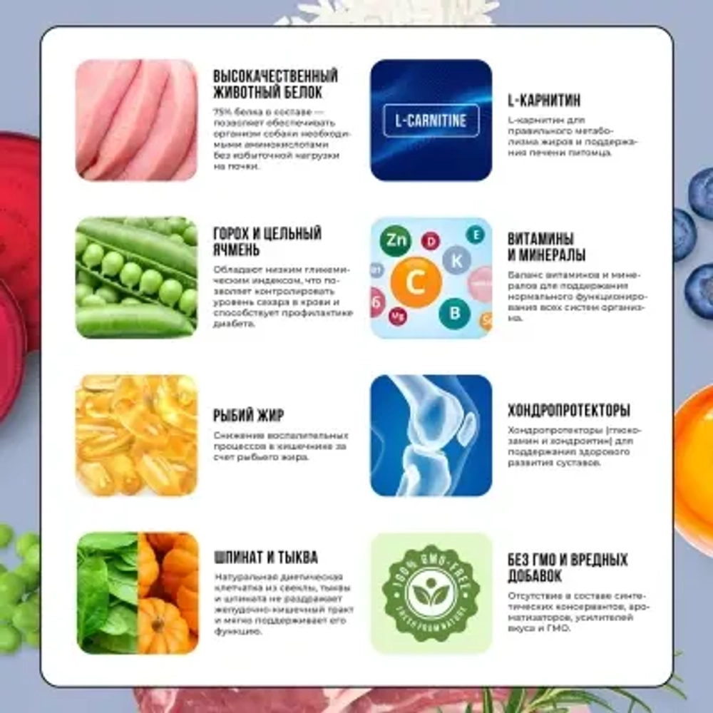 Сухой корм для щенков крупных пород BOWL WOW с индейкой, ягненком и черникой, 2 кг