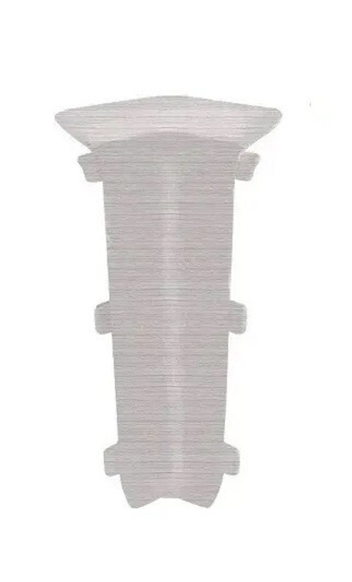 Угол внутренний для плинтуса 55мм "Деконика", 253 Ясень серый