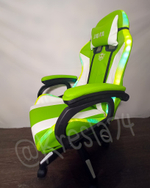Геймерское кресло с RGB подсветкой салатовое