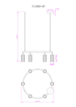 Люстра подвесная Moderli V11604-6P Cora