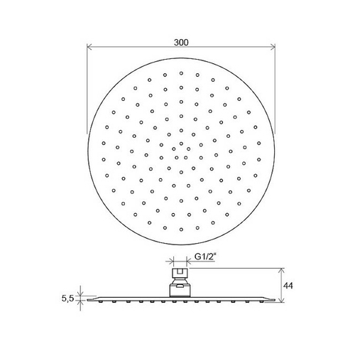 Верхний душ Ravak Chrome Slim 984.00 X07P336 Хром