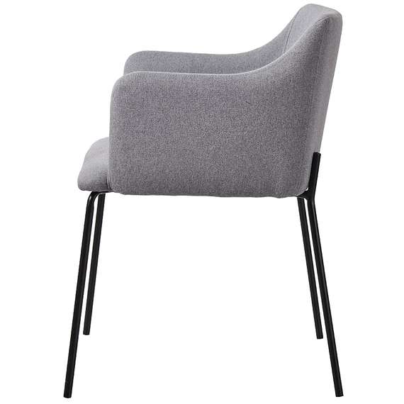 Серый стул Koping на черных металлических ножках | Купить в Hallberg.ru