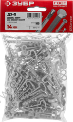 ЗУБР ДХ-П 14 мм, дюбель-хомут для плоского кабеля, нейлон, 100 шт (30912-14)