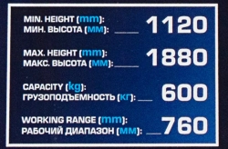 Стойка трансмиссионная гидравлическая 0,6т Forsage F-TEL06011