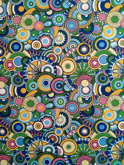 Ткань бязь плательная, рис. "Калейдоскоп", ширина 150 см, арт. 351