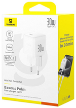 Зарядное устройство Baseus Palm USB Type-C белый