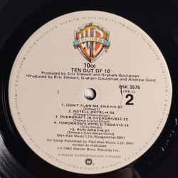 Винтажная виниловая пластинка LP 10cc Ten Out Of 10 (USA 1982) (Promo)