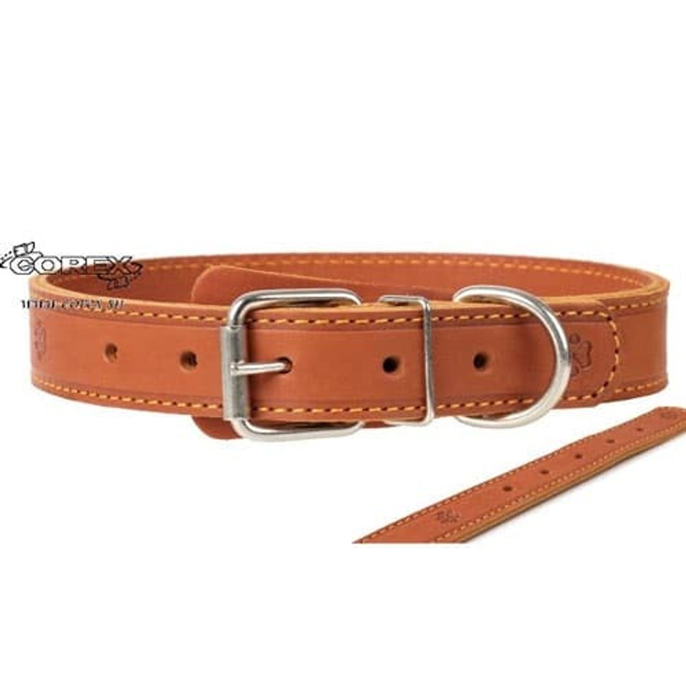 ОШЕЙНИК "BUDDY"  30мм 2сл КОЖА Н/У 36-48см В20220