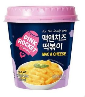 Токпокки (рисовые клецки) с сыром  Pink Rocket Topokki, 120 гр