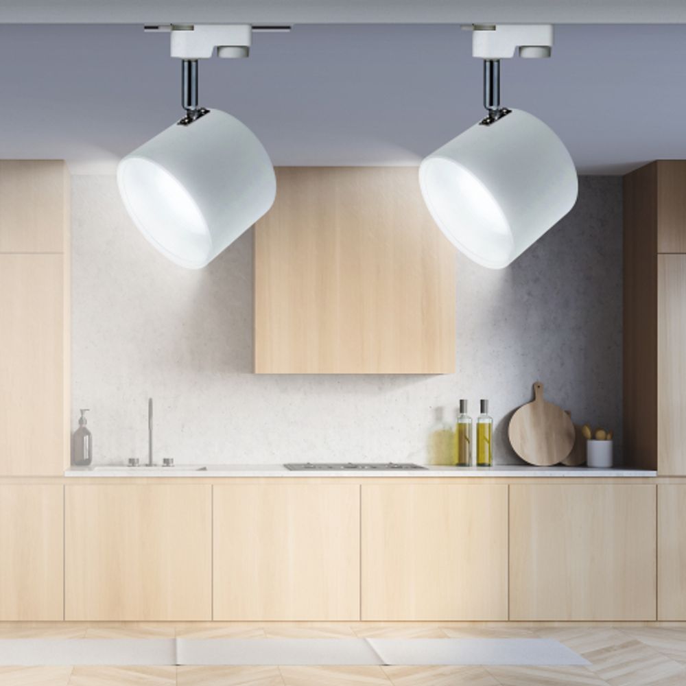 Трековый светильник однофазный ЭРА TR15 GX53 WH/SL под лампу GX53 белый/серебро