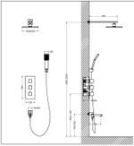 Душевой комплект Timo Tetra-thermo SX-0199/17SM с термостатом золото матовое