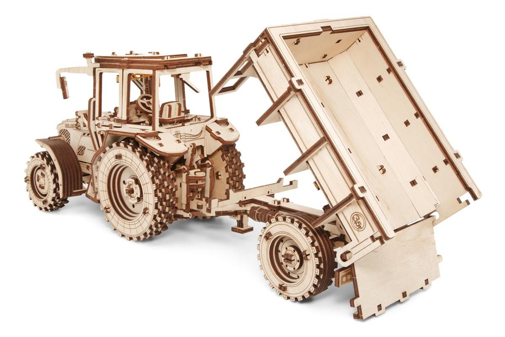 Трактор Беларус-82 от EWA - Деревянный конструктор, сборная модель, механический 3D пазл