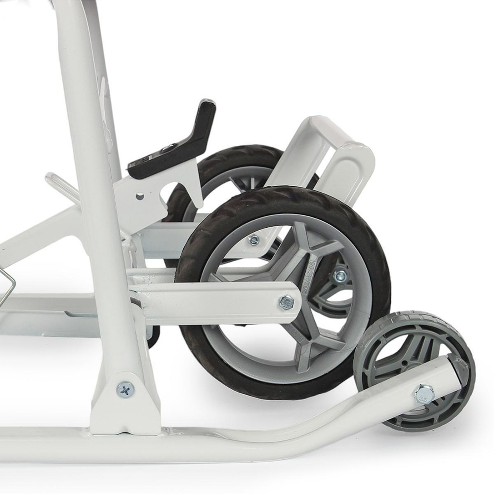 Санки-коляска "Наши Детки 3-1К" со снежинками на сиреневом