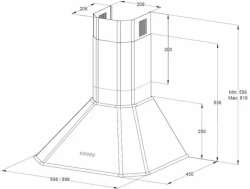 Каминная вытяжка Korting KHC 6839 NX